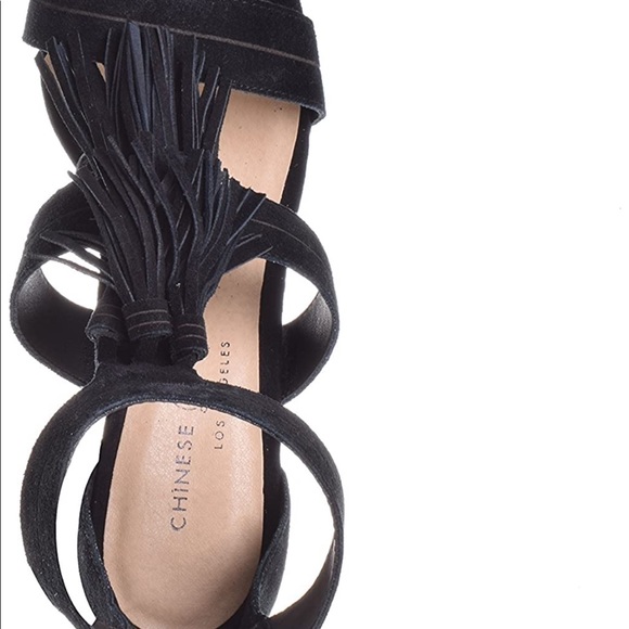 Chinese Laundry Speak Easy Suede Sandal Tassels 7 - Picture 6 of 7